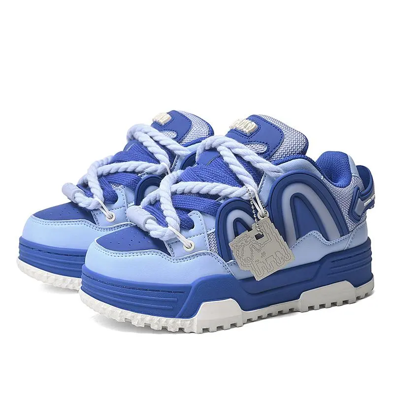 QAND multi-functional casual sports shoes, thick-soled breaded shoes for both men and women, thick LACES design, comfortable and breathable street sports shoes, casual walking shoes, daily wear (5 colors)
