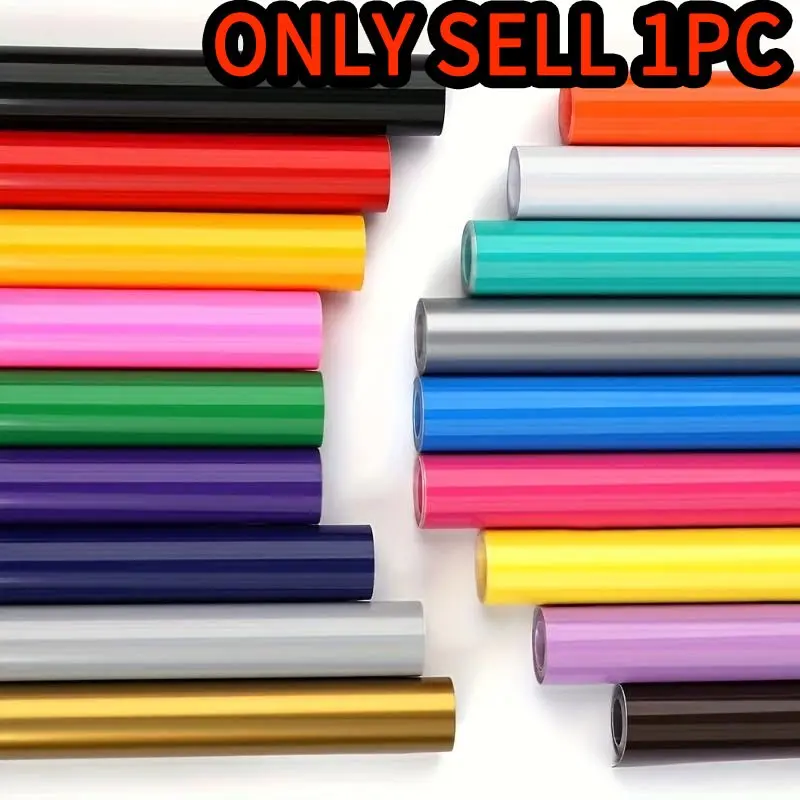 1ROLL Multi-color Permanent Vinyl Sticker, Gloss Vinyl Decal 48.03*12.01 Inch Shiny Easy Apply & Cut Suitable for Party Decoration Indoor Outdoor Waterproof Durable Holiday DIY Self-adhesive Sticker Durable Adhesive Stickers, Glossy Vinyl Sticker
