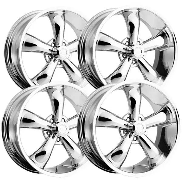 (Set of 4) Staggered Vision 142 Legend 5 20" 5x115 +10mm Chrome Wheels Rims