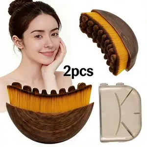 2PCS Lymphatic Sculpting Facial Brush with Handle, designed to shape jawline and chin contours. Dry brushing promotes lymphatic drainage, alleviates facial fatigue, and features ergonomic design for skin-fitting comfort. A must-have daily beauty roller.
