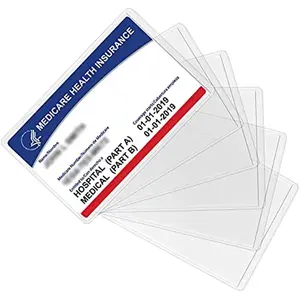 Social Security Card Protective Cover, 10pcs Transparent PVC Waterproof Plastic Cover, Suitable for Healthcare/Social Security/Business/ID/Credit Card, Office Gadgets, Office Supplies, ID Card Holder #TOP PICKS