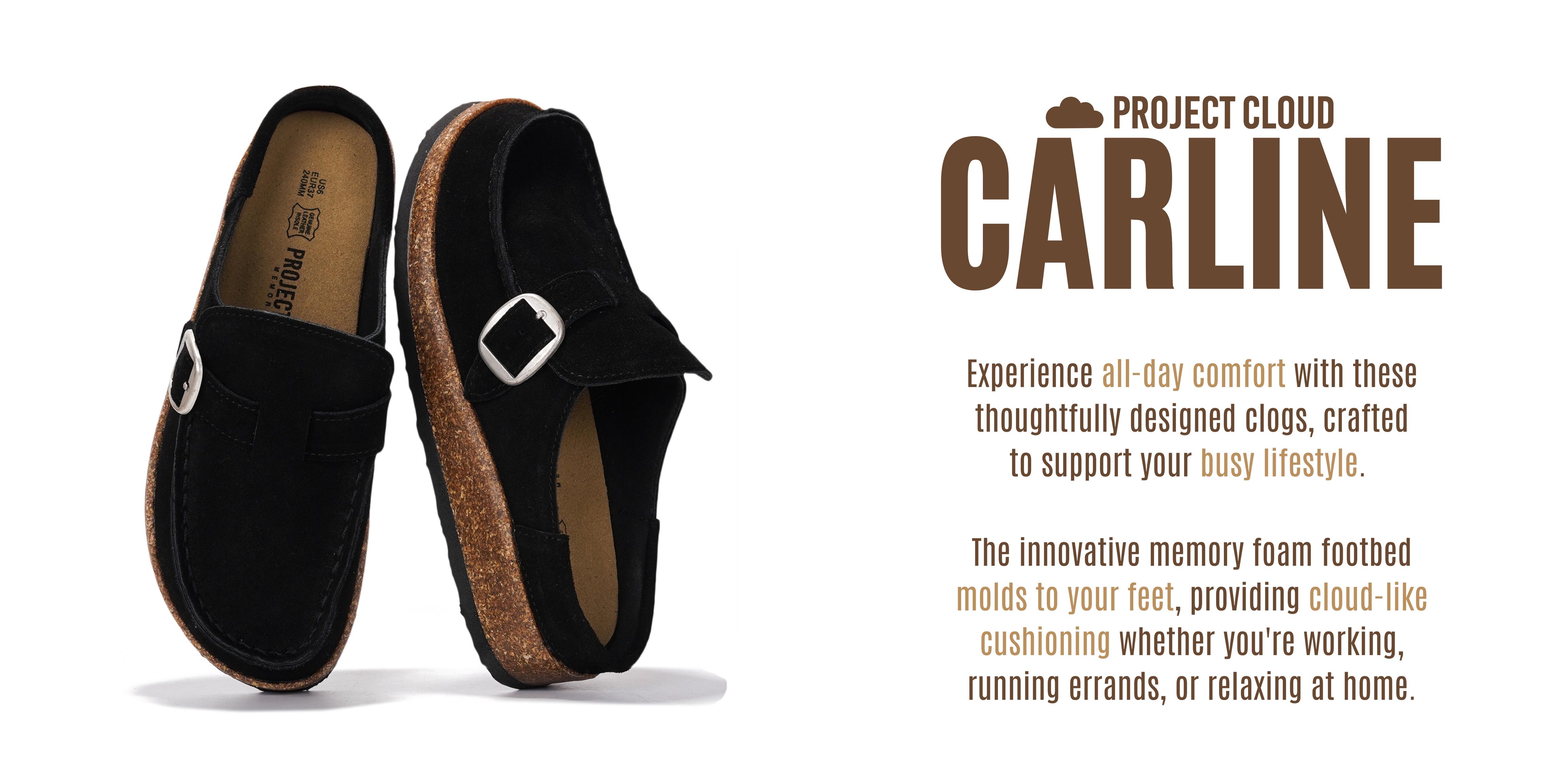 Project Cloud Women's | Water Resistant Clogs & Mules Memory Foam Women's Mules Clogs for Women Casual Shoes Girl Footwear - Carline