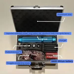 LED Moon Pointer Multitool Flashlight with AdjustableLaser Pointer Rechargeable Battery Compact PortableTactical Flashlight for Outdoor Safety Precision Tasks Blue Moon Pointer Outdoor Full Emergency Device UltimateMultifunctional Flashlight