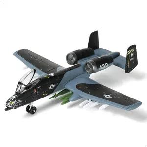 1/72 Scale A-10 Thunderbolt II Warthog Model Building Kit - 43-Piece Premium Durable Military Aircraft, DIY Assembly Kit, Detachable Missiles, Removable Landing Gear, Display Base, Adult Collectibles, No Special Tools Required