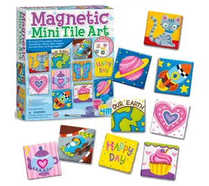 4M Magnetic Mini Tile Art DIY 12 Fridge MagnetsKit