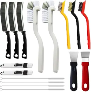 16PCS Crevice Cleaning Brush Set Hard Bristle for Gap, Window Track & Tile Lines