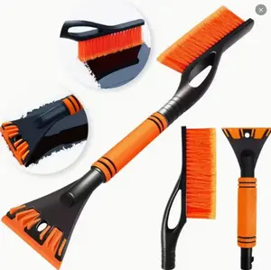 2-in-1 Snow Brush and Ice Scraper, suitable for cars and SUVs, retractable snow removal tool with an ergonomic foam handle. A combination of windshield ice scraper and snow brush, ideal for winter car care, vehicle maintenance, and as an auto cleaning