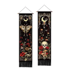 Moth & skull tapestry