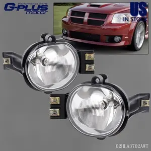 Pair Fit For 02-08 Dodge Ram 1500/2500/3500 04-06 Dodge Durango Clear Fog Lights G-PLUS