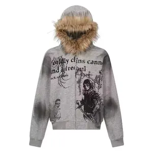 Harajuku Korean Trend Retro zipper hoodie for men Street collar design jacket Fashion casual couple sweatshirt Clothes Womenswear Long Sleeve Suits vacation outfits 2000s outfits fits go see outfit kentucky derby outfit sdl hoodie