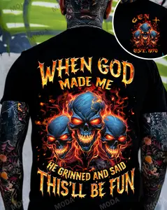 Chaosmoda Generation X When God Made Me Custom Year Skull T-shirt