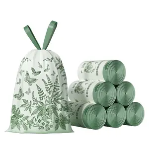 Trash Bags 19.69*22.83inch  Trash Bag Garbage Bags Heavy Duty 100 Count Strong Rubbish Bag drawstring