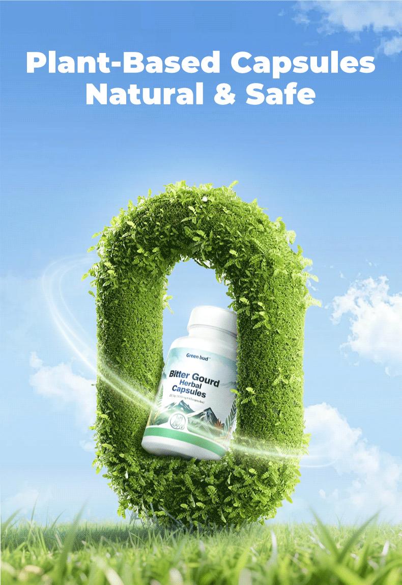 Green Bud 1 Bitter Gourd Herbal Capsules Contain Extracts of Bitter Gourd, Cinnamon, Ginseng, and Mulberry Leaves, etc. #Summervibes