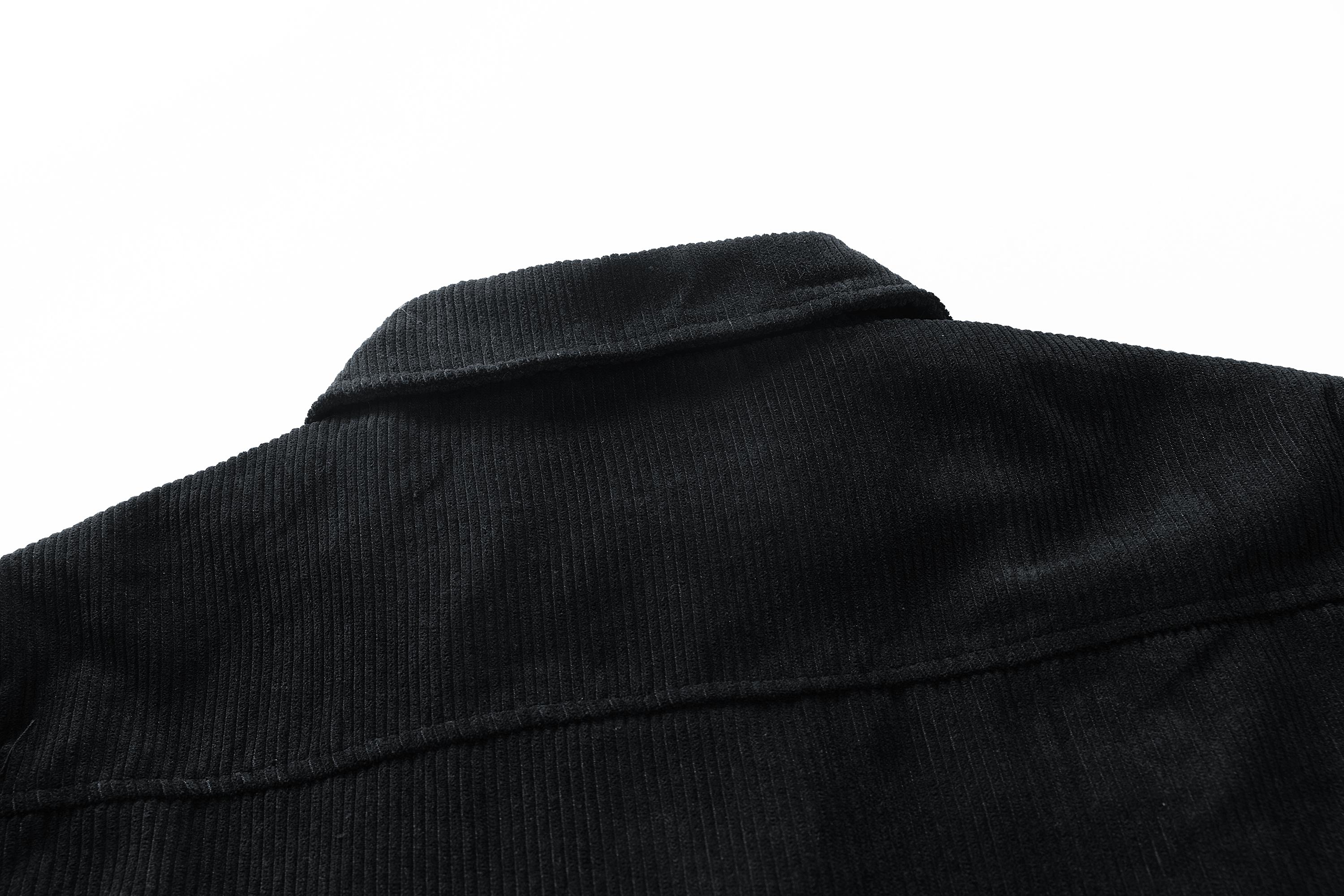 TJL Men's Corduroy Casual Jacket Relaxed Fit Vintage Style Button Down Shacket with Chest Pocket & Zipper Detail mr plankton gift for him tiktok shop black friday lapel zip men zip men Men's Varsity Baseball Sweatshirt Coat