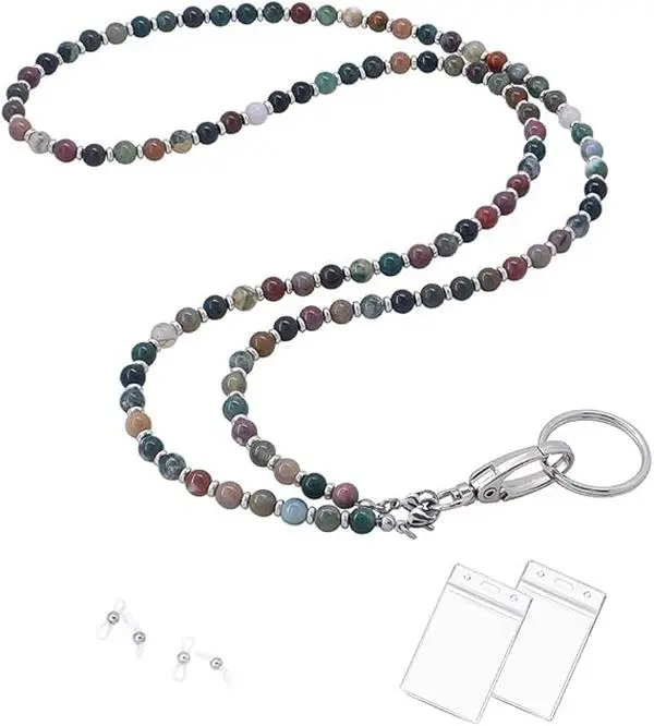 Lanyard for Women, Beaded Lanyards for ID Badges Holder Teacher Lanyard Holder Keychain Necklace Strap for Women Girls - Home Improvement.