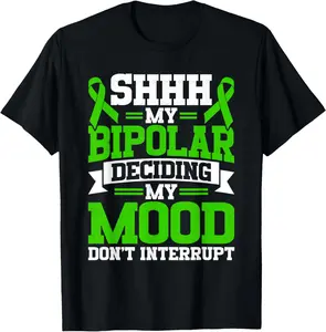 100% Cotton Bipolar Warrior Funny Bipolar disorder T-Sh1rt