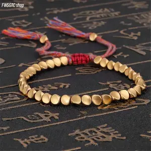 2026 Viral Trendy Unisex Bracelets, Handmade Copper Bead Colorful Braided Thread Adjustable Wrist Jewelry, Boho Casual Daily Wear Fashion Accessory