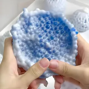 Stress Relief Squeeze Ball , Ice Skin Bead Crunch Squishy - Noisy Sensory Fidget Toy | ASMR Stress Ball