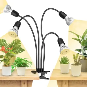 SANSI LED Grow Lights for Indoor Plants, 600W Full Spectrum Gooseneck Clamp Grow Lamp, 40W Plant Light with High PPFD for Seeding, Indoor Plant Grow Light