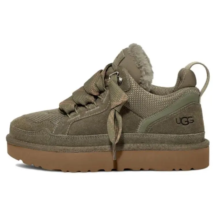 UGG Wmns Lowmel 'Moss Green', Sheepskin, Solid, Classic, Everyday, Female, Casual Wear, Slip-On Boot