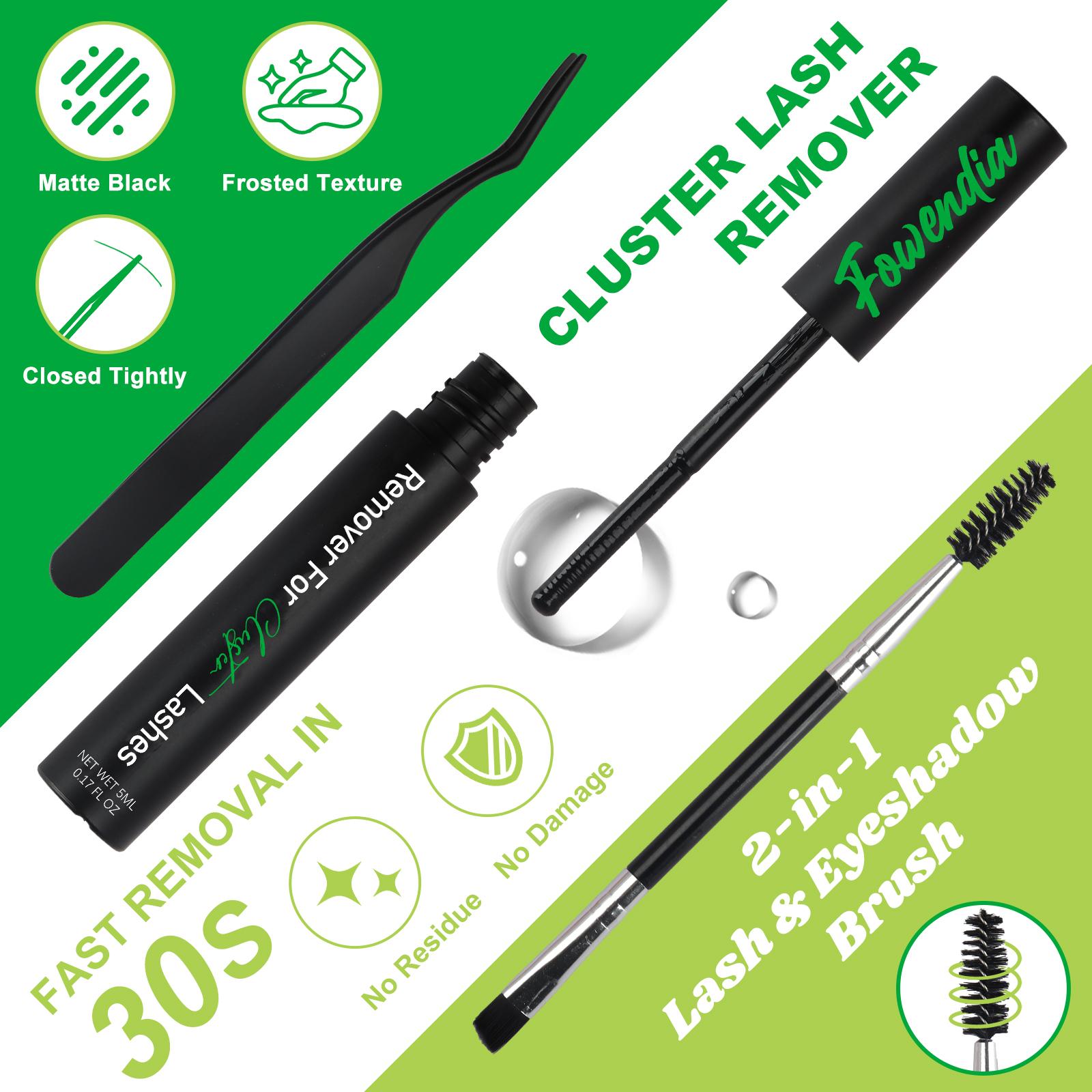 Fowendia Lashes Fox Cat Foxeyelash Eye | Waterproof Lash Clusters Kit C/D Curl DIY Extension Kit and Lash Clusters 8-18mm with Bond, Seal, Remover | Super Fine Invisible Band Lashes, Glue-Free Cat Eyelashes Lower Extensions dealsforyoudays