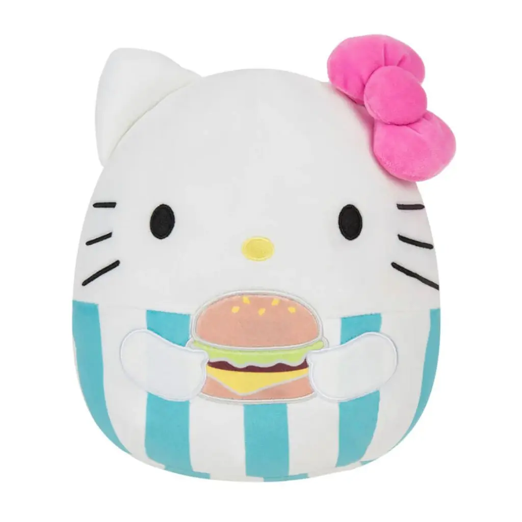 Squishmallows Sanrio 8" Tall Food Truck Hello Kitty Cheeseburger Plushie - New Polyester Cute Squishies, Soft Stuffed Animal, Cartoon Character Collectible 8" Plush Item