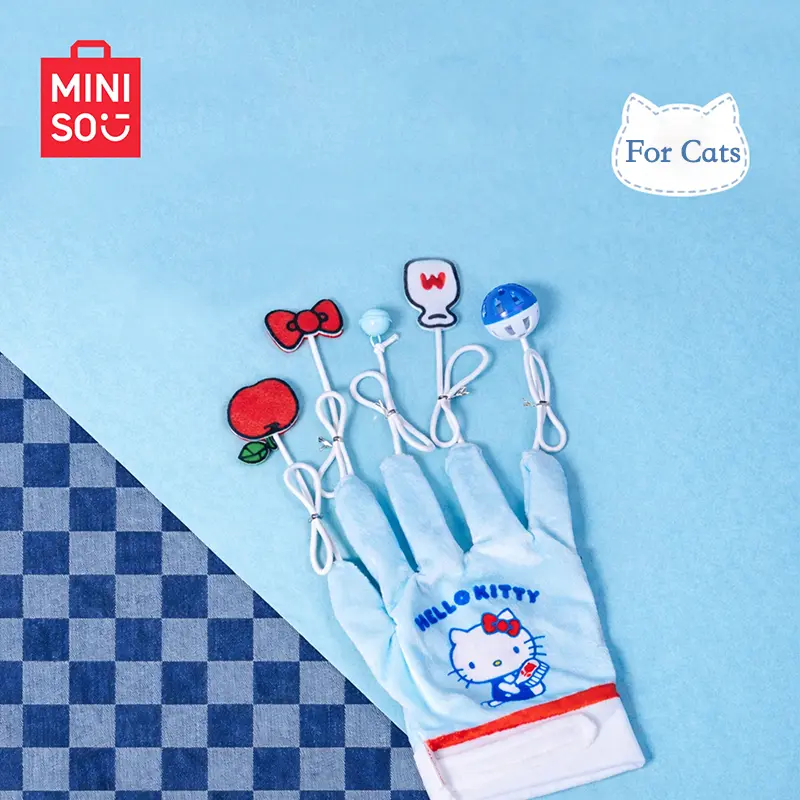 MINISO SR HK Cat Teaser Glove – Cute Interactive Cartoon Pet Toy Glove for Play & Bonding with Your Kitten or Cat, Fun Gift for Cat Lovers & HK Fans,Perfect Gift for Mom,#Summervibes
