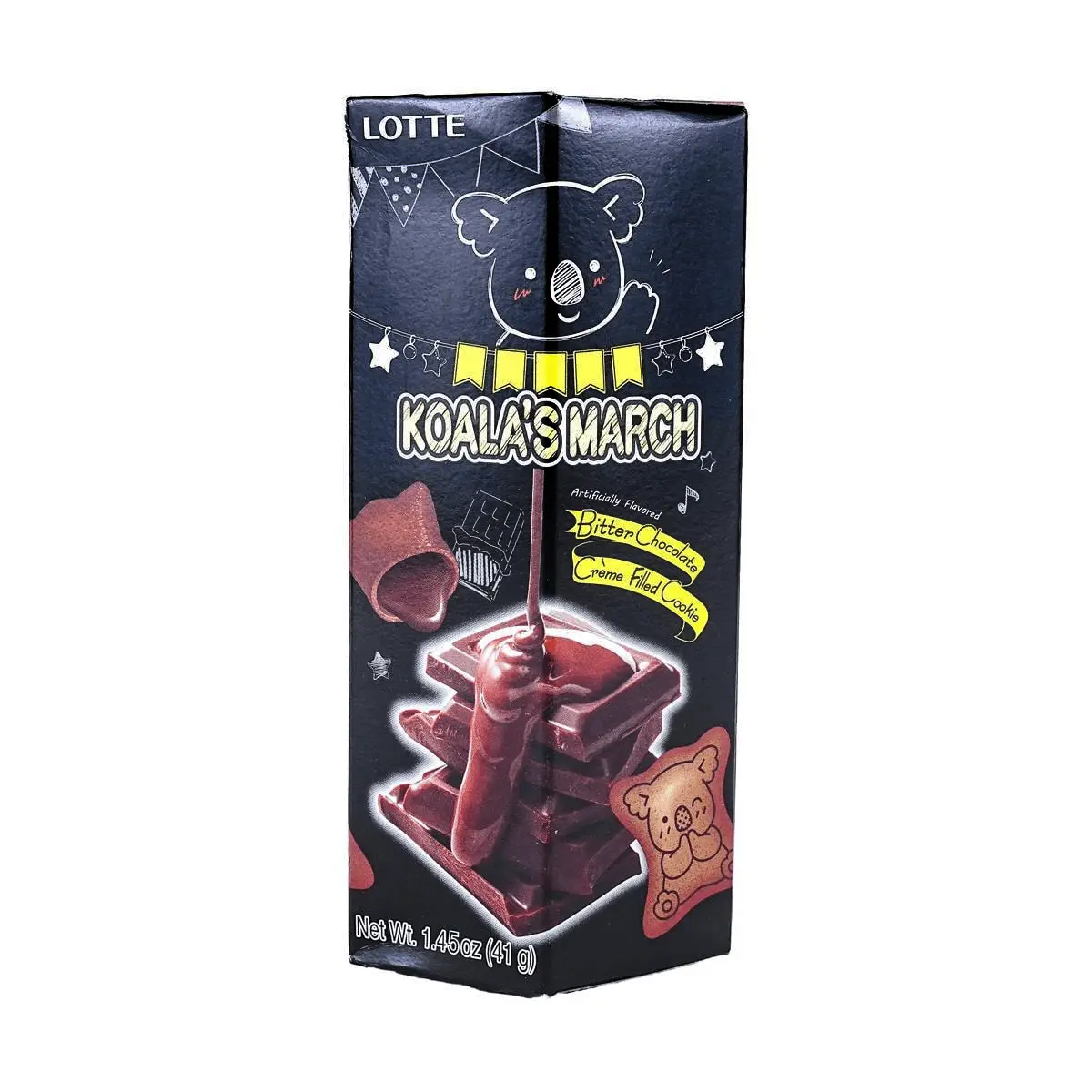 LOTTE Koala's March Cookies Chocolate Cream 41g - Japanese Snack, Crunchy Biscuit, Sweet Treat