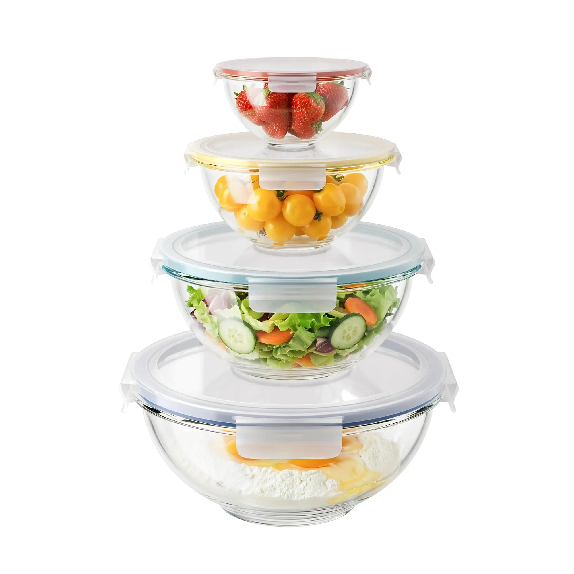 Mixing Bowl Set - Glass Food Storage Bowls with Thermal Features, Oven-Safe Tableware for Versatile Home Organization, Food Storage Bowl