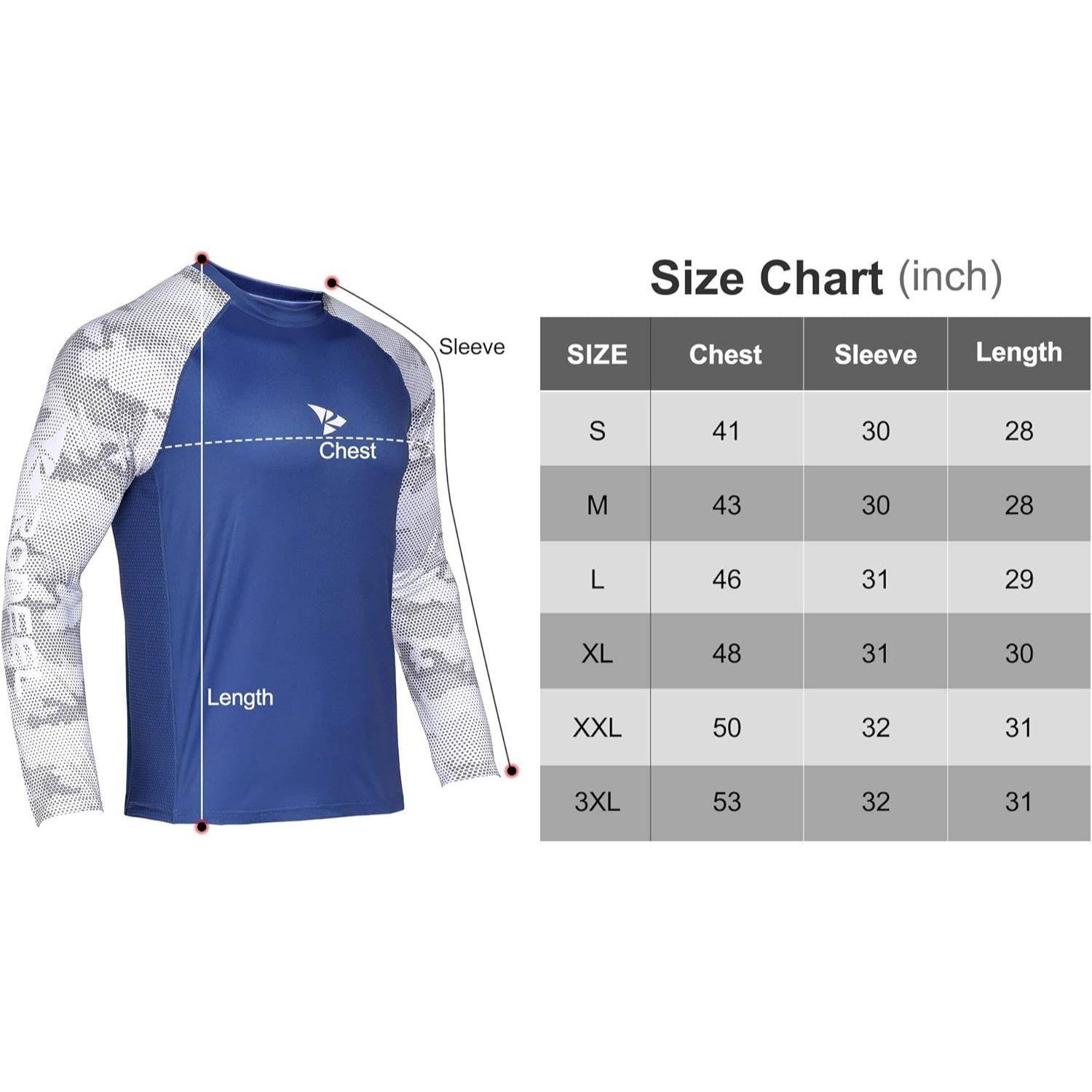 RODEEL 902 Long Sleeve Shirts Men UPF 50+ Sun UV Protection Lightweight Quick Dry Moisture Wicking Breathable Cooling Activewear for Outdoor Sport Gym Workout Hiking Camping Running Fishing Boating Construction Landscaping, Holiday Gift