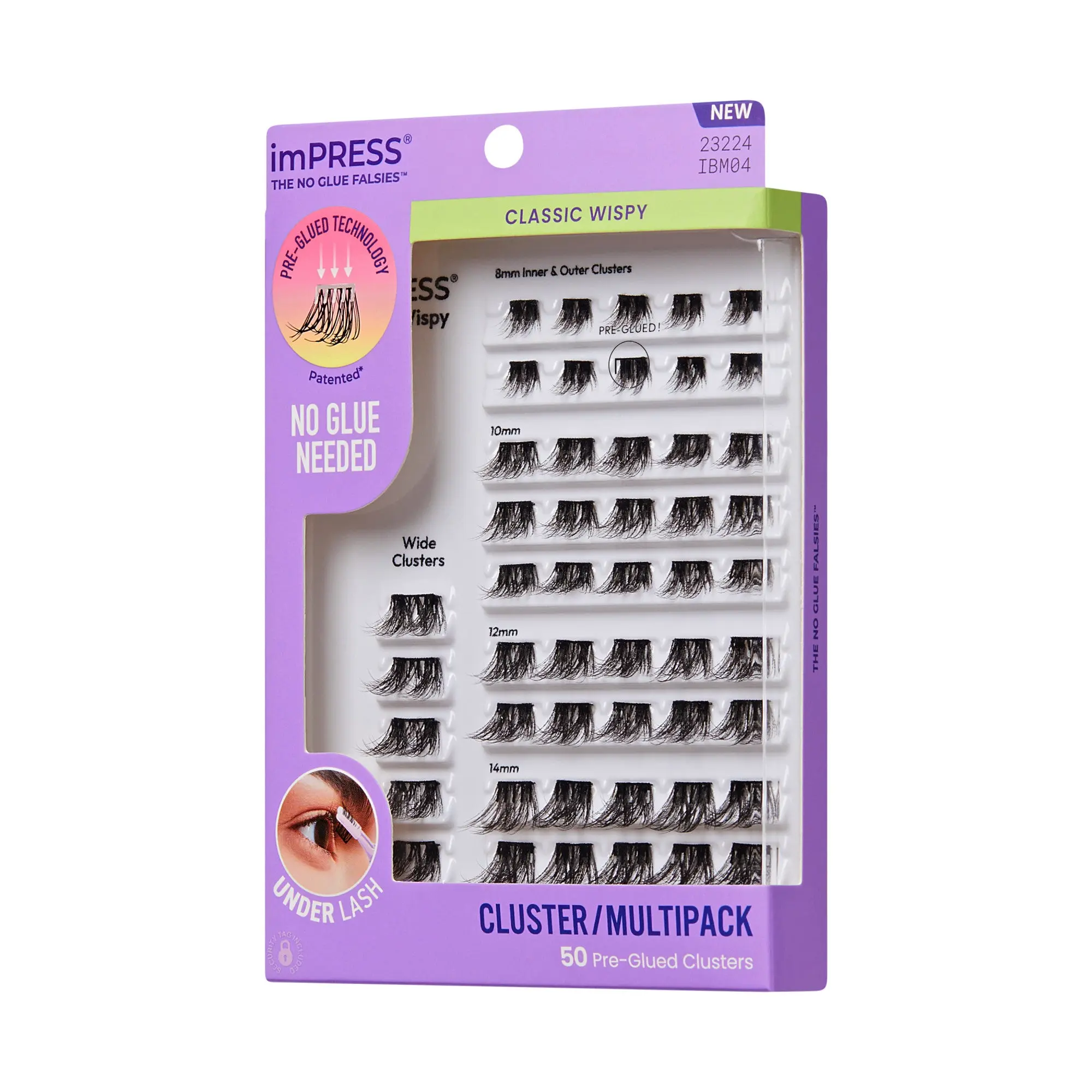 Impress Falsies Pre-Glued Lash Clusters Multipack - Classic Wispy