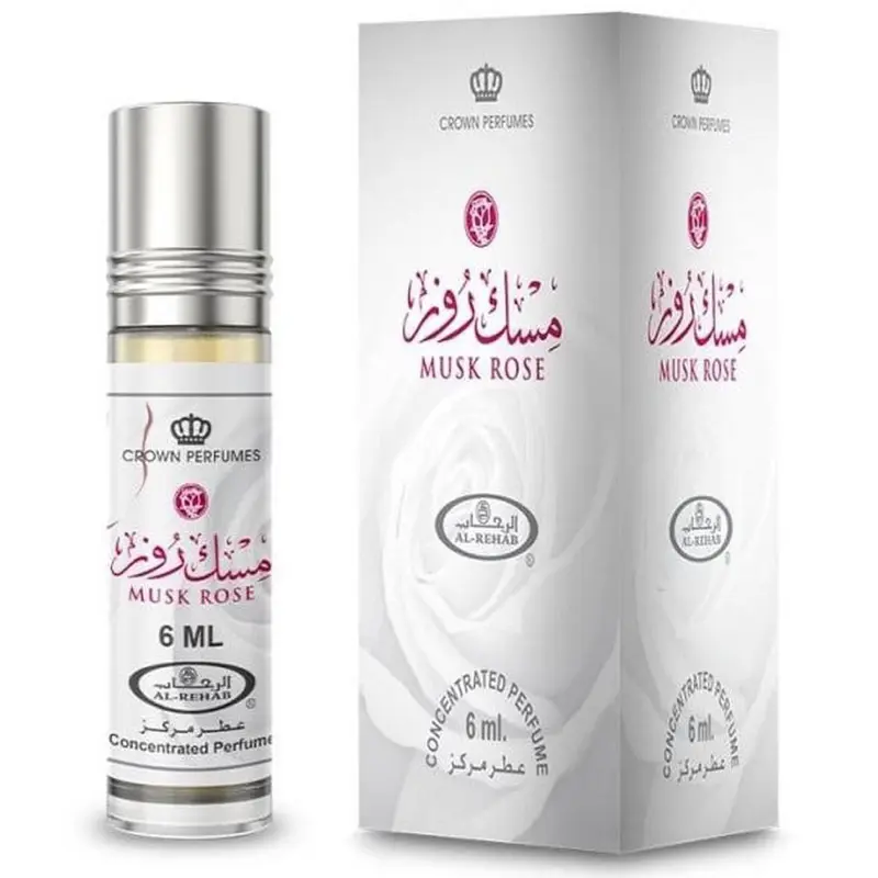 Musk Rose Arabian Perfume Oil by Al Rehab 6ml, Rose, Spices, Citrus, Musk, Vanilla, Amber, Orange Blossom, Jasmine, Sandalwood, Patchouli, Oriental Woods