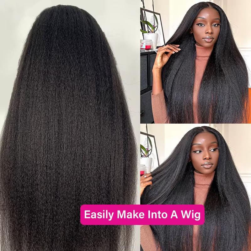 Light Yaki Straight Hair Bundles Virgin Human Hair Bundles Natural Color Body Wave Quick Weave Extensions 1 3 4 Bundles #TikTokShopBlackFriday