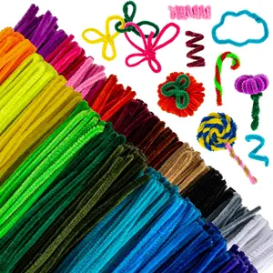 Pipe Cleaners Craft Supplies 200 PCS Chenille Stems Fuzzy Craft Wire Handicrafts Twisting Stick