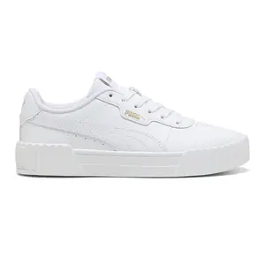 PUMA Womens Carina 3.0 Lace Up Sneakers Shoes Casual - White