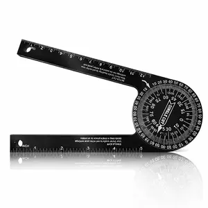 Aluminum Miter Saw Protractor | 7-Inch Rust Proof Angle Finder Featuring Precision Laser Engraved Scales Professional Saw Protractor with Measuring Rulers for Angle Finder Carpentry, Crown Molding Tool, Baseboard building trade CNC Machined Woodworking