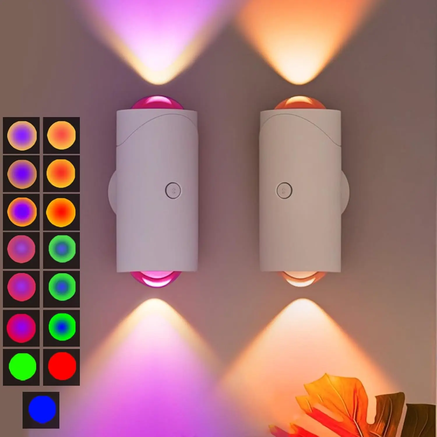 USB Rechargeable Smart LED Night Light with Motion Sensor, RGB Gradient Dimmable Wall Lamp for Indoor Ambient Lighting, Magnetic Step Lamp for Bedroom, Entryway, Hallway, Desk or Stairs – Convenient Room Decor Lampu with Easy Charging