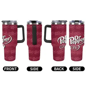 Dr Pepper Tumblers 20oz 40oz With Handle, I Love Dr. Pepper Drinkware Lover Car Tumbler Gift Hydration Drinkware, All Day Hydration Gift