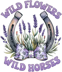 DTF Transfer – HN Wild Flowers Horse Multi Sizes