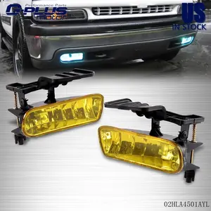 2X Yellow Lens Fog Light Lamp Fit For 99-02 Chevy Silverado 00-06 Suburban Tahoe