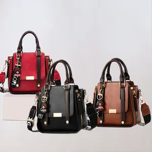 Classic Shoulder Bag for Women PU Leather Crossbody Bags with Top Handle and Zipper Closure for Daily Use and Party