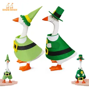 Desk Goose St. Patrick’s Day Outfit, Cute Lucky Green Themed 7 Inch Magnetic Desk Goose Costume, Magnetic Desk Goose Clothing for Holiday Desk Decor & Gift