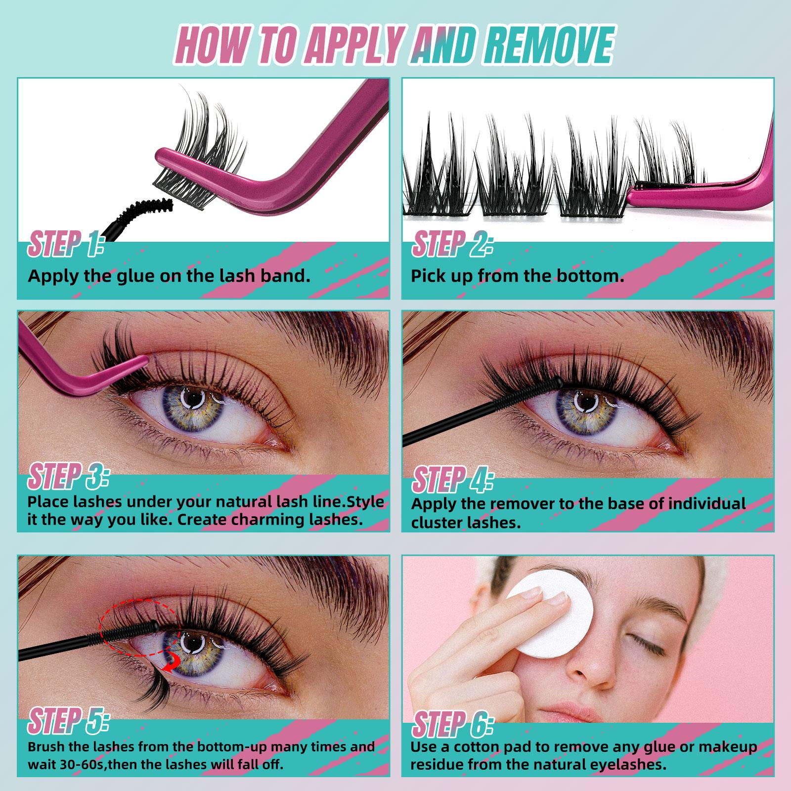 AMZGIRL LASH 84PCS Diy Lash Extension Kit Prism Eyelashes Makeup Cosmetic