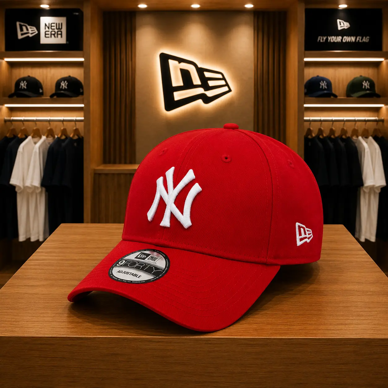 New Era 9FORFTY New York Yankees MLB Cap - Adjustable Classic Baseball Hat, MLB Streetwear Style Adjustable Fit Metal Buckle Closure All Seasons Wear United States Design