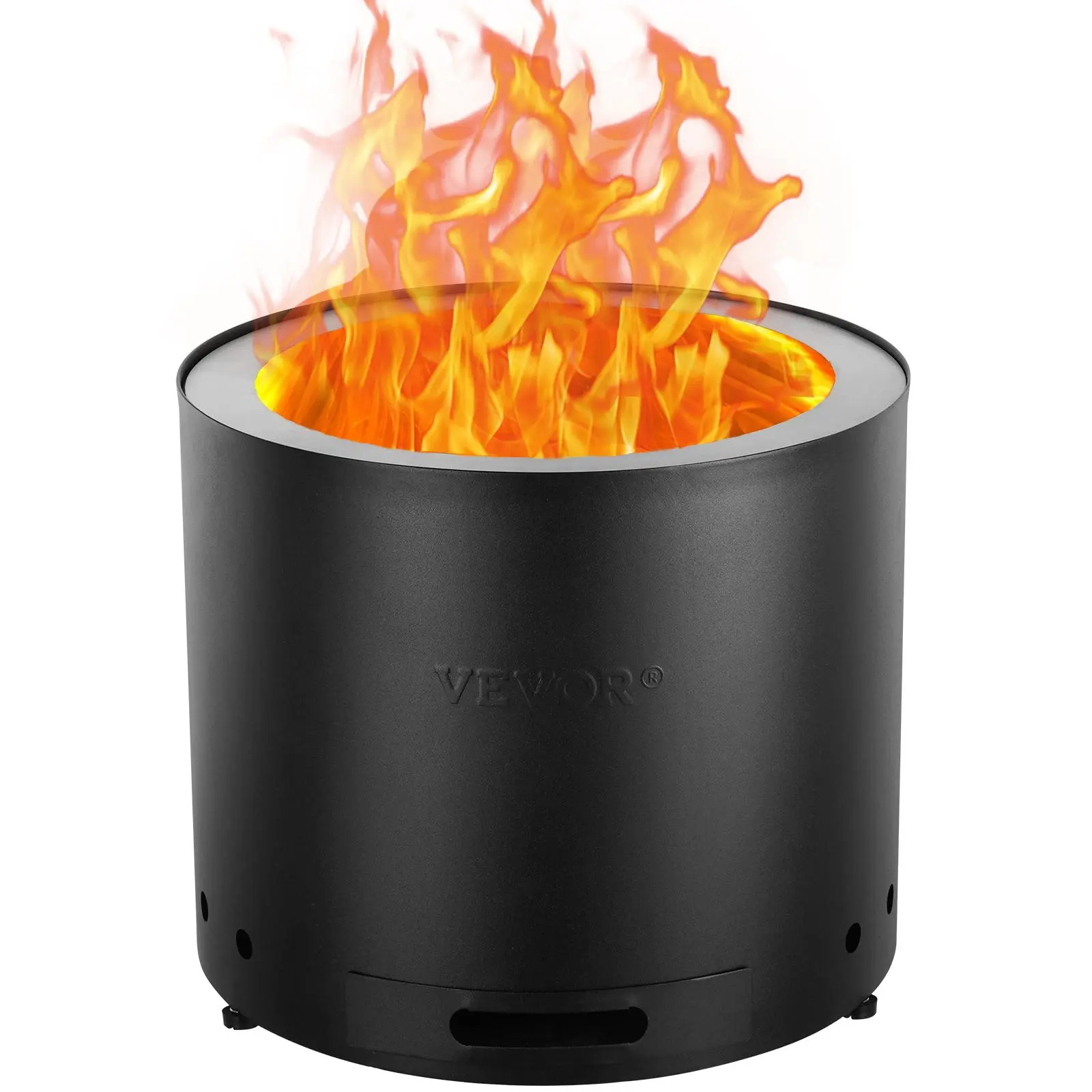 【SummerFinds】VEVOR Smokeless Fire Pit Stove Bonfire,  , H: 12.6 in x Dia: 15 in ,Wood Burning Fireplaces with Removable Ash Pan, SUS430 Stainless Steel inner Portable Outdoor Firepit, Ideal for Outdoor Patio Camping