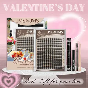 Fairy PRO Lash Kit l JMS&JMS Spiky Manga Clusters,0.05mm Invisible Clear Band,DIY Anime Cartoon Doll Wet Cat Eyelash Extension at Home,Babyface Roundface Beginner-Friendly Valentine Gift