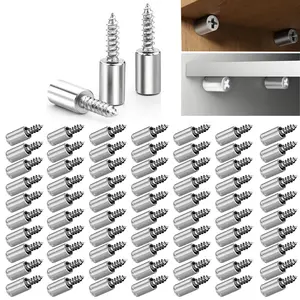 40 Pcs Shelf Pins with Non-Slip Sleeves - Self-Tapping Cabinet Screws for Shelves, Wardrobes, Bookcases & Kitchen Cabinets Durable Laminate Support Pegs Cross Head Design