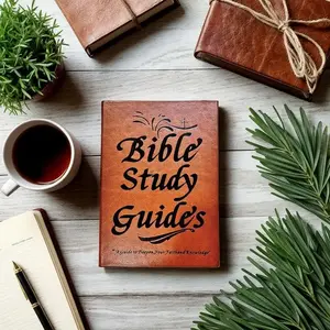 66-page Bible Study Guide, Daily DevotionalJournalStrengthens Faith, Ideal for Personal Group StudyandPrayer, Notebook,Christian Gift (A5, PU Leather Cover)