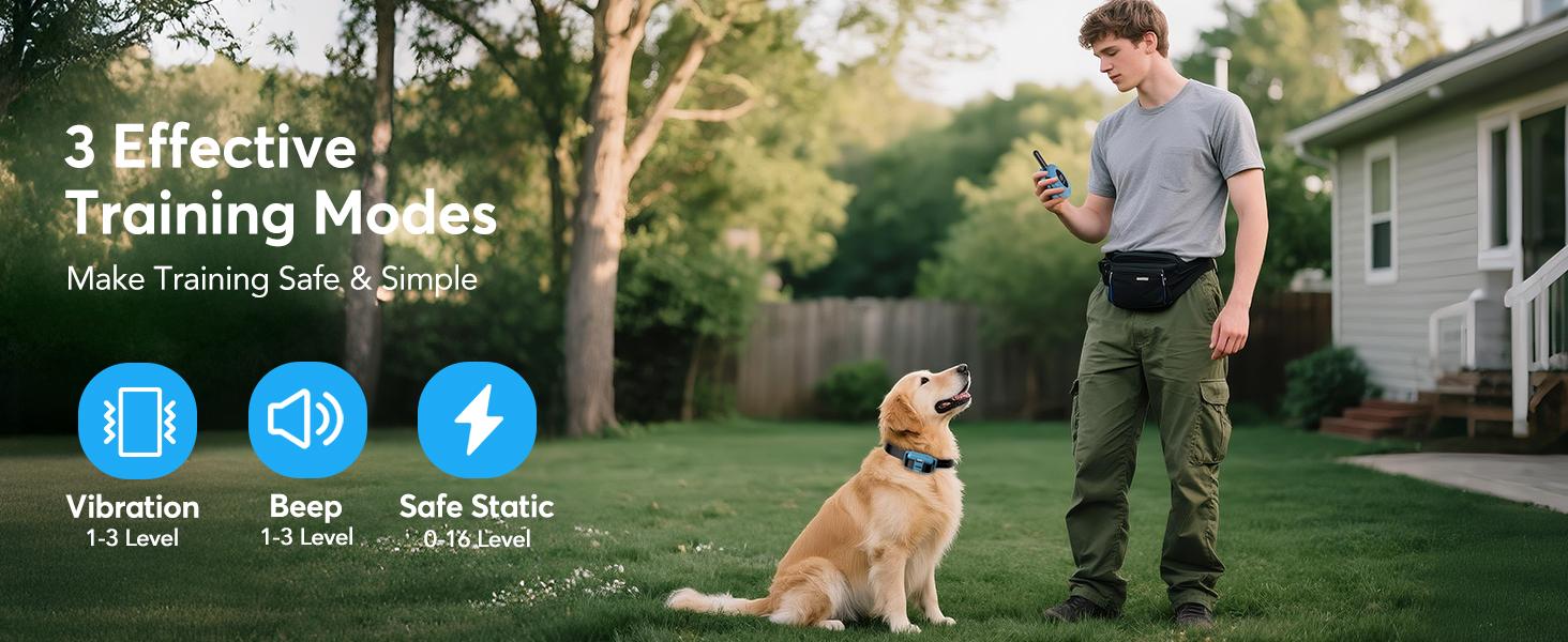 Jugbow Dog Training Collar - 3/4 Mile Dog Shock Collar with Remote for Large Medium Small Dogs, Rechargeable IPX8 Waterproof E-Collar with 99 Blunt Stimulation Levels, Tone or Vibration Mode, LED Light & Security Lock T-100 Jugbow Dog Training Collar - 3/4 Mile Dog Shock Collar with Remote for Large Medium Small Dogs, Rechargeable IPX8 Waterproof E-Collar with 99 Blunt Stimulation Levels, Tone or Vibration Mode, LED Light & Security Lock T-100