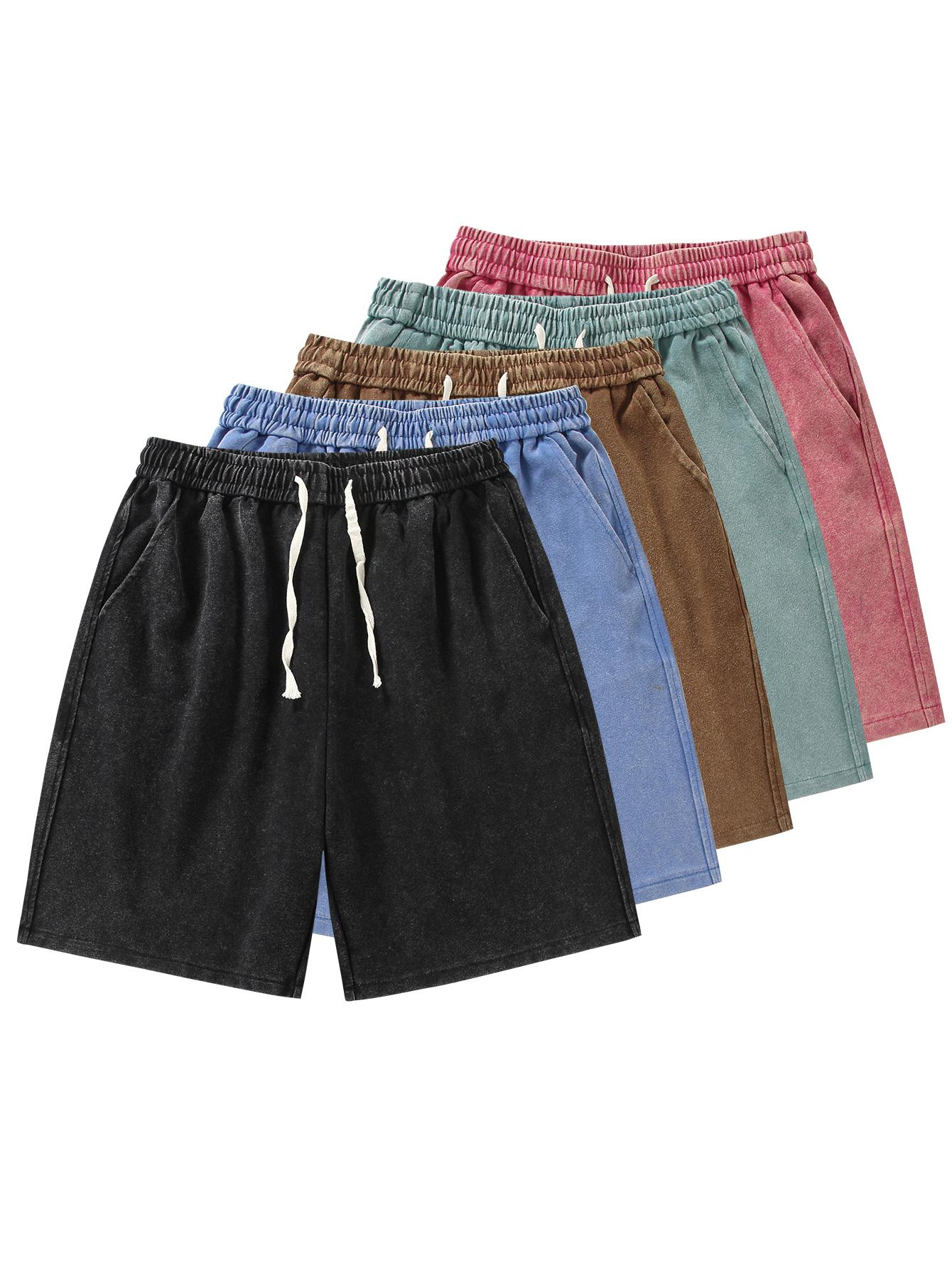 CCCMAI Men's Simple Sports Shorts, made from lightweight quick-dry fabric, suitable for summer running and fitness wear. Loose and breathable knee-length design, comfortable and casual, effortlessly versatile